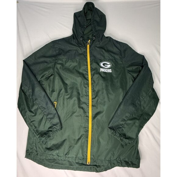 Green Bay Packers Full Zip Jacket NFL FOOTBALL Team Apparel Men’s Large GIII - Picture 1 of 12